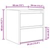 vidaXL Tables de chevet murales 2 pcs ch&ecirc;ne sonoma 38x34x40 cm