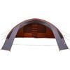 vidaXL Tente tunnel avec toit Gris et orange 700 x 590 x 215 cm