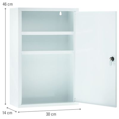 FIRST AID ONLY Armoire d'urgence 30x14x46 cm Blanc