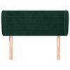 vidaXL Tête de lit avec oreilles Vert foncé 93x23x78/88 cm Velours