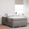vidaXL Cadre de lit avec matelas Taupe 120 x 200 cm tissu