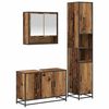 vidaXL Ensemble de mobilier de salle de bain 3 pcs Bois Ancien