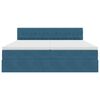 vidaXL Lit de Rangement avec matelas Bleu fonc&eacute; 100 x 200 cm