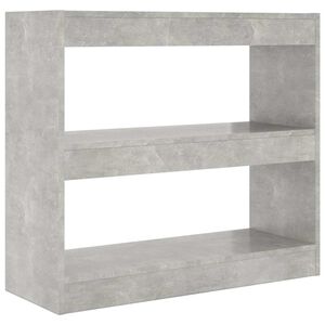 vidaXL Biblioth&egrave;que/S&eacute;parateur de pi&egrave;ce Gris b&eacute;ton 80x30x72 cm