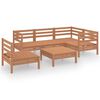 vidaXL Salon de jardin 6 pcs Bois de pin massif Marron miel