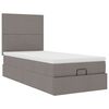 vidaXL Lit ottoman avec matelas taupe 90x200 cm tissu