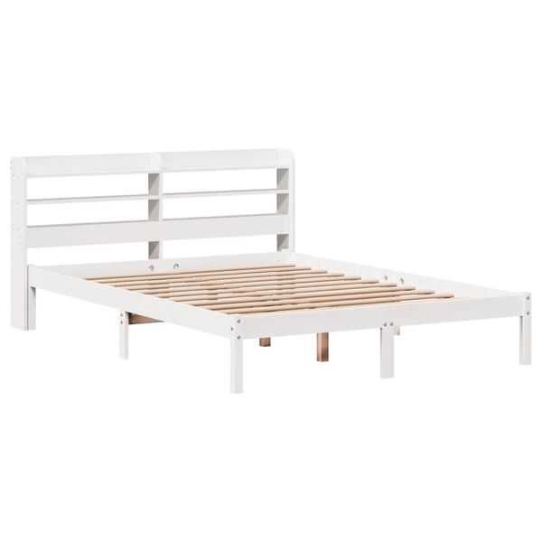 vidaXL Cadre de lit sans matelas blanc 160x200 cm bois de pin massif