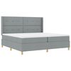 vidaXL Lit &agrave; ressorts avec matelas Gris clair 140 x 200 cm tissu