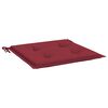 vidaXL Coussins de chaise de jardin lot de 2 rouge bordeaux 40x40x4 cm