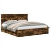 vidaXL Cadre de lit Ch&ecirc;ne fum&eacute; 180 x 200 cm Bois Ing&eacute;nierie