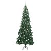 vidaXL Arbre de No&euml;l artificiel d'angle Vert 240 cm PVC et m&eacute;tal