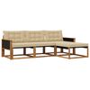 vidaXL Ensemble de canap&eacute;s d'ext&eacute;rieur 4 pc Naturel et Beige