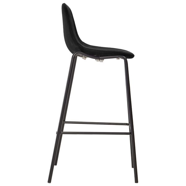 vidaXL Chaises de bar lot de 2 noir tissu