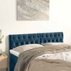 vidaXL T&ecirc;tes de lit Bleu fonc&eacute; 160 x 7 x 78/88 cm Velours