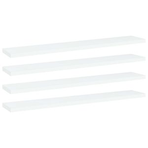 vidaXL Panneaux de biblioth&egrave;que 4 pcs blanc bois d&rsquo;ing&eacute;nierie