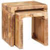 vidaXL Tables gigognes 2 pcs Marron Bois de mangue massif