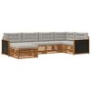 vidaXL Ensemble de canap&eacute;s d'ext&eacute;rieur 6 pc Naturel et gris clair