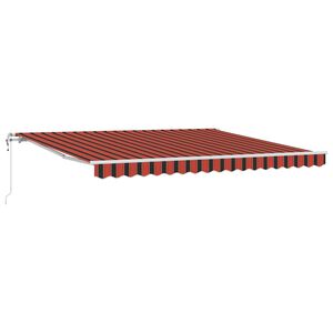 vidaXL Auvent r&eacute;tractable orange et marron 400 &times; 350 cm