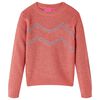 Pull-over tricot&eacute; pour enfants rose moyen 140