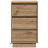 vidaXL Cabinet de chevet avec tiroir Chêne artisanal 39 x 34,5 x 65 cm
