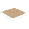 vidaXL Chaises de jardin lot de 6 avec coussins Bois de teck massif