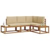 vidaXL Ensemble de canap&eacute;s d'ext&eacute;rieur 4 Pi&egrave;ce Naturel et Beige