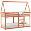 vidaXL Lit superpos&eacute; sans matelas cire marron 80x200 cm pin massif