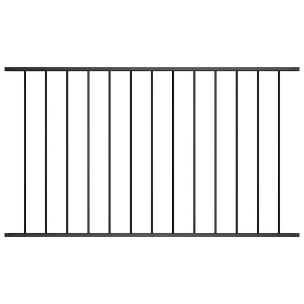 vidaXL Panneau de cl&ocirc;ture en acier thermolaqu&eacute; 1,7 x 1 m noir
