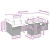 vidaXL Ensemble de canapé de jardin avec coussin 8 pcs Noir polyrotin
