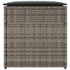 vidaXL Boîte à coussins avec stockage Gris 50 x 50 x 50 cm polyrotin