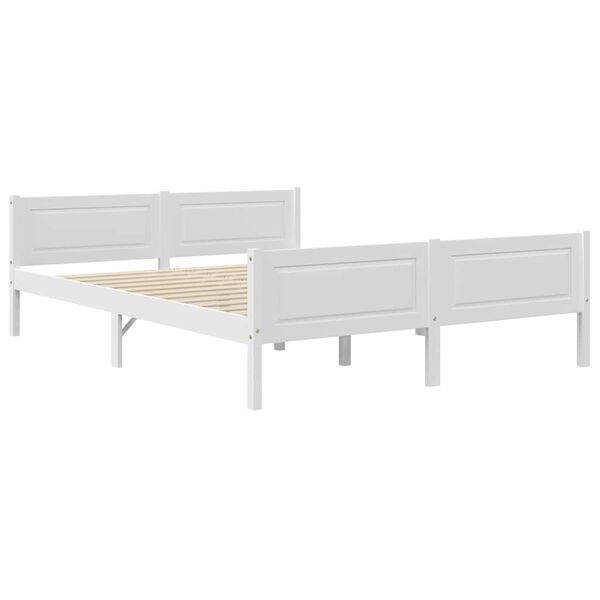 vidaXL Cadre de lit sans matelas bois massif de pin blanc 160x200 cm