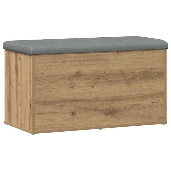 vidaXL Banc de rangement Ch&ecirc;ne artisanal 82x42x45 cm Bois d'ing&eacute;nierie