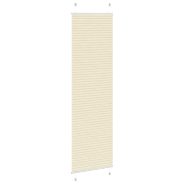 vidaXL Store pliss&eacute; cr&egrave;me 60x200 cm largeur du tissu 59,4 cm polyester