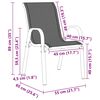 vidaXL Chaises empilables de jardin lot de 2 Gris Tissu textil&egrave;ne
