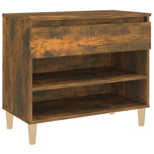 vidaXL Armoire &agrave; chaussures Ch&ecirc;ne fum&eacute; 70x36x60 cm Bois d'ing&eacute;nierie