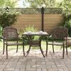 vidaXL Ensemble de tables de jardin 3 pcs Bronze Aluminium coul&eacute;