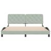 vidaXL Cadre de lit sans matelas gris clair 180x200 cm velours