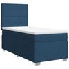 vidaXL Sommier &agrave; lattes de lit avec matelas Bleu 100x200 cm Tissu
