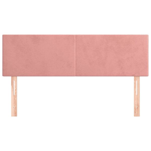 vidaXL Têtes de lit 2 pcs Rose 72x5x78/88 cm Velours