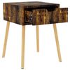 vidaXL Table de chevet chêne fumé 40x40x56 cm Bois d'ingénierie
