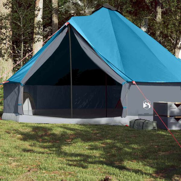 vidaXL Tente familiale tipi 8 personnes bleu imperm&eacute;able