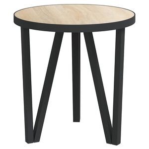 vidaXL Table &agrave; th&eacute; Ch&ecirc;ne Sonoma &Oslash;35 cm MDF