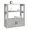 vidaXL Buffet Gris béton 80x30x90 cm Bois d'ingénierie