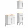 vidaXL Ensemble de mobilier de salle de bain FLORO 3 pcs Blanc