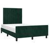 vidaXL Cadre de lit sans matelas vert fonc&eacute; 120x200 cm velours