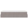 vidaXL Cadre de lit ottoman avec matelas taupe 90x190 cm tissu