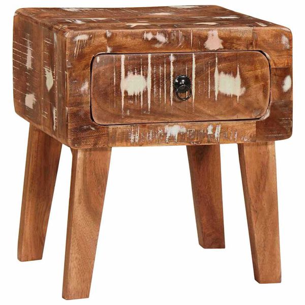 vidaXL Table d'appoint Marron 40 x 32 x 46 cm Bois Recyclé Solide