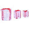 vidaXL D&eacute;coration de bo&icirc;te cadeau 3 pcs Blanc froid 20 x 20 x 21 cm