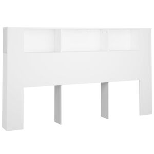 vidaXL Armoire de t&ecirc;te de lit Blanc 180x18,5x104,5 cm