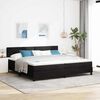 vidaXL Lit &agrave; ressorts avec matelas Noir 200 x 200 cm Velours